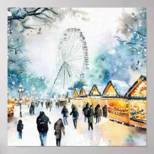 London-Winter Wonderland vid Hyde Park (A) Poster