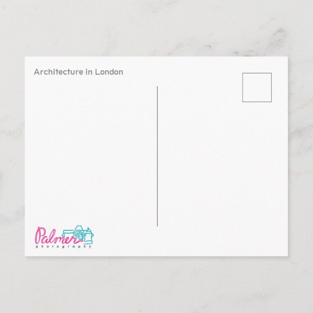 Londonarkitektur Vykort (Baksida)