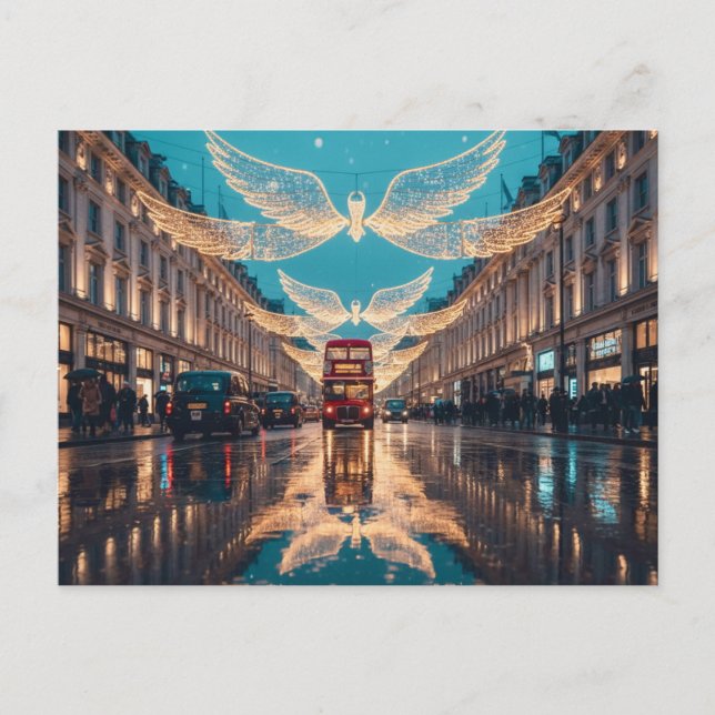 Londonbuss på Regent Street Vykort (Framsida)