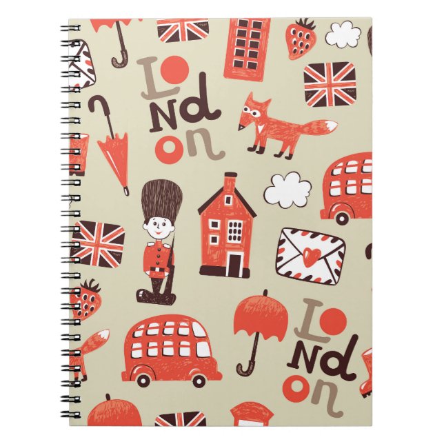 Londons barndom: Funny Mönster Design Anteckningsbok (Framsidan)