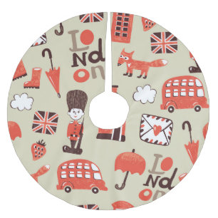 Londons barndom: Funny Mönster Design Julgransmatta Borstad Polyester
