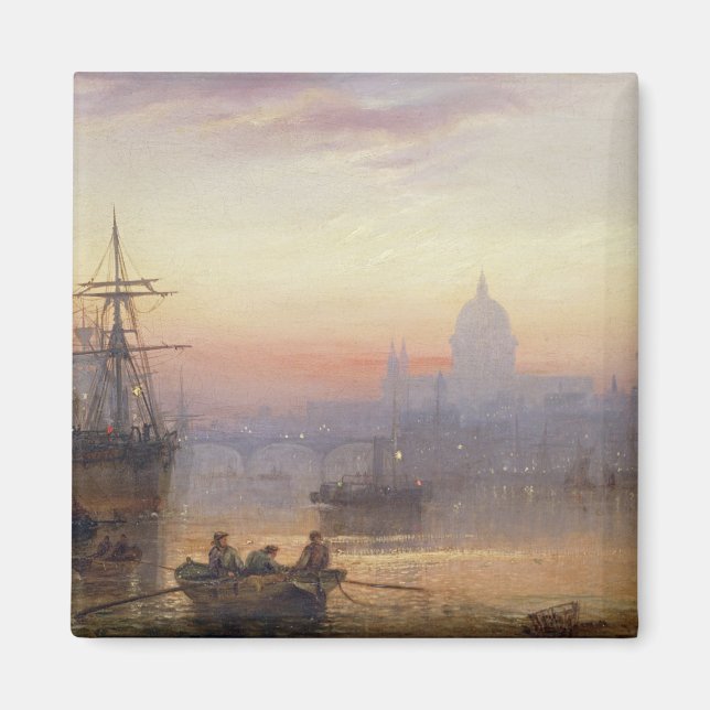 Londons Bassäng vid Sundown, 1876 Magnet (Framsidan)