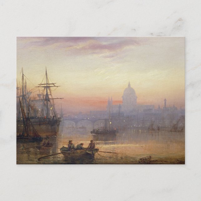 Londons Bassäng vid Sundown, 1876 Vykort (Framsida)