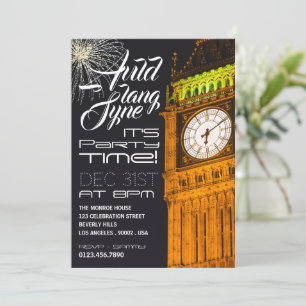 Londons Big Ben, Nyårsafton Party Inbjudningar