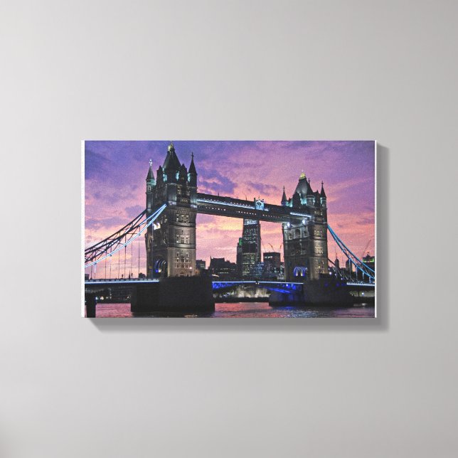 Londons bron i Torn på natttavlan Canvas (Framsida)