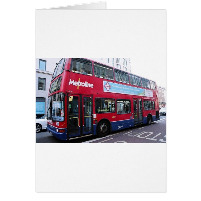 Londons Dubbla Decker Hälsningskort (Framsidan)