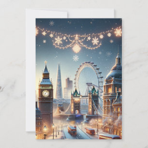 Londons festiva prakt - Elegant vinter Julkort