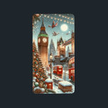 Londons festlige sändare - Vibrant Julbil Adressetikett<br><div class="desc">Fira julhelgen med vårt julkort "Londons blivande sändebud", en levande hyllning till hjärtat och själen i Storbritanniens huvudstad. Det här kortet brinner med liv och visar Londons ikoniska landmärken - bron i Torn, Big Ben och Öga i London - alla strålande tända med festiv glädje. Att lägga till charmen är...</div>