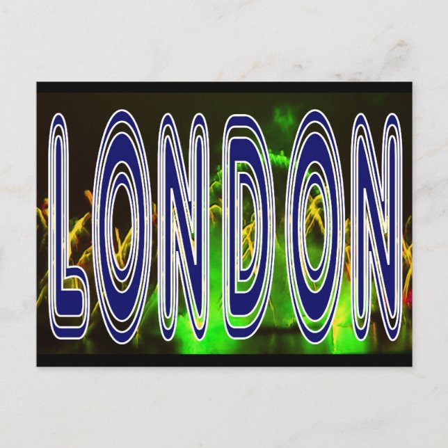Londons fyrverkerier firande på Thames-vykort Vykort (Framsida)