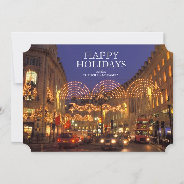 Londons Regent Street vid jul Julkort (Framsida)