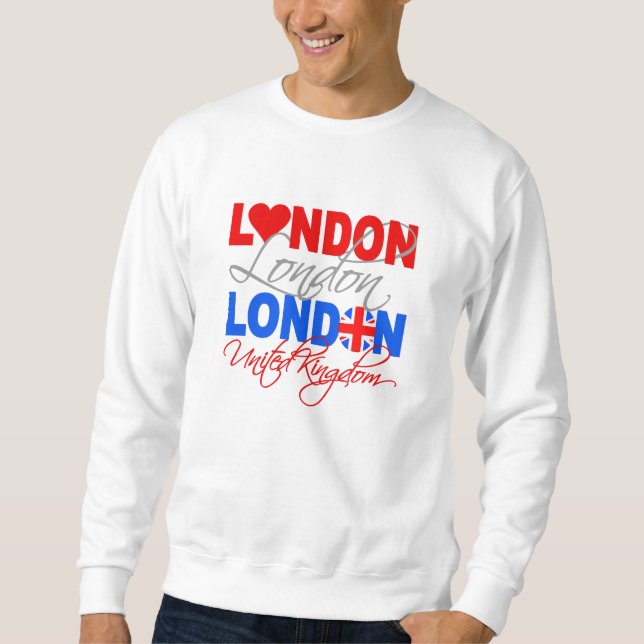 Londons skjorta - välj stil sweatshirt (Framsida)