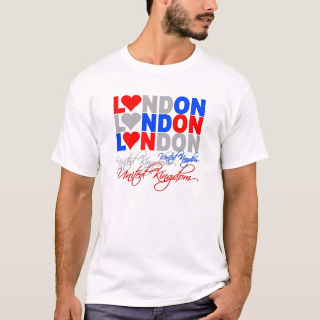 Londons skjorta - välj stil t shirt (Framsida)