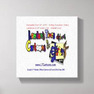 Londons Times Cartoon Logo Canvastryck