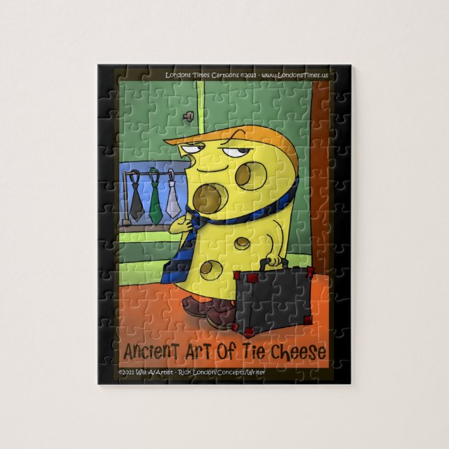 Londons Times Tecknads Tai Chi Funny Jigszle Puzzl Pussel (Vertikal)