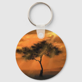 Londons Träd Sunbeams Sunset Keychain Nyckelring