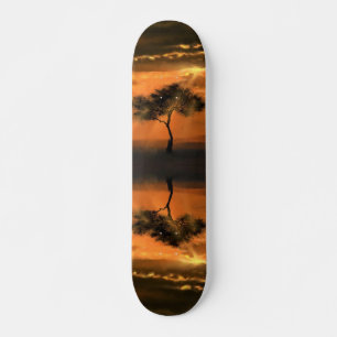 Londons Träd sunbeams - Teckning Art Collection - Mini Skateboard Bräda 18,5 Cm