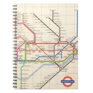 Londons tunnelbana Karta Anteckningsbok