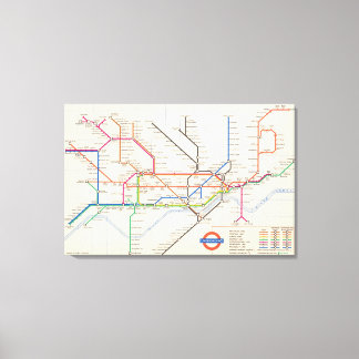 Londons tunnelbana Karta Canvastryck