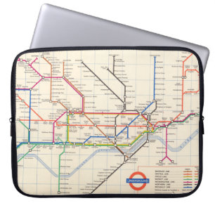 Londons tunnelbana Karta Laptop Fodral