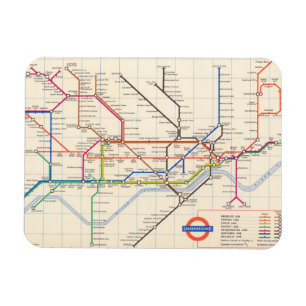 Londons tunnelbana Karta Magnet