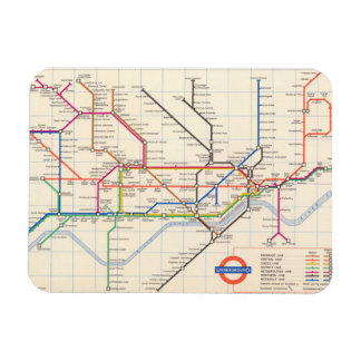 Londons tunnelbana Karta Magnet