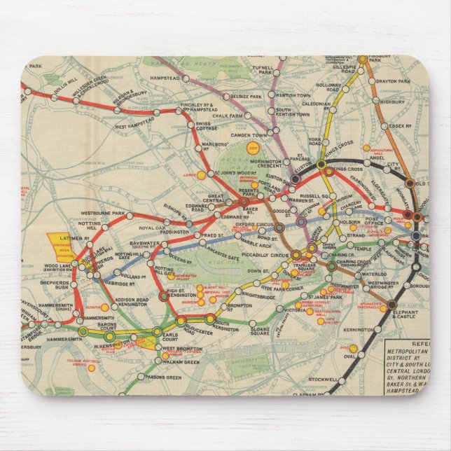 Londons tunnelbaneländer Karta Musmatta (Framsidan)