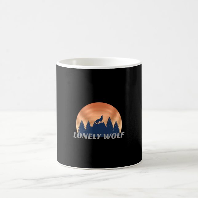 Londons Varg Fantastisk Howling Fade Sunset Silhou Kaffemugg (Center)