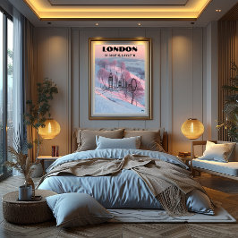 Londres: Arte de línea con coordenadas. Perfect Poster