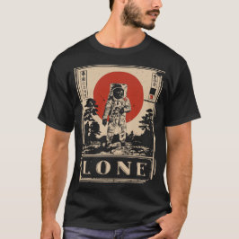 Lone Astronaut Space Explorer - Solid Design T Shirt