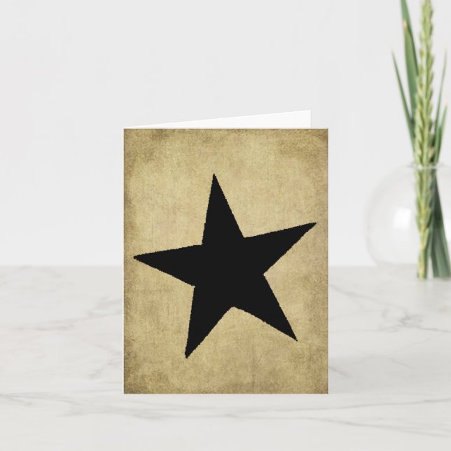 Lone Black Star - primitila anteckningskort (Framsida)