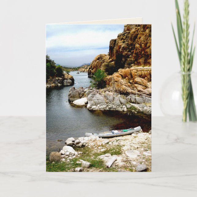 Lone Canoe, tomt gratulationskort Kort (Framsida)