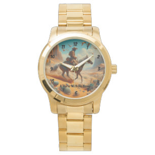Lone Cowboy i Desert Canyon - Surreal Western Art Armbandsur