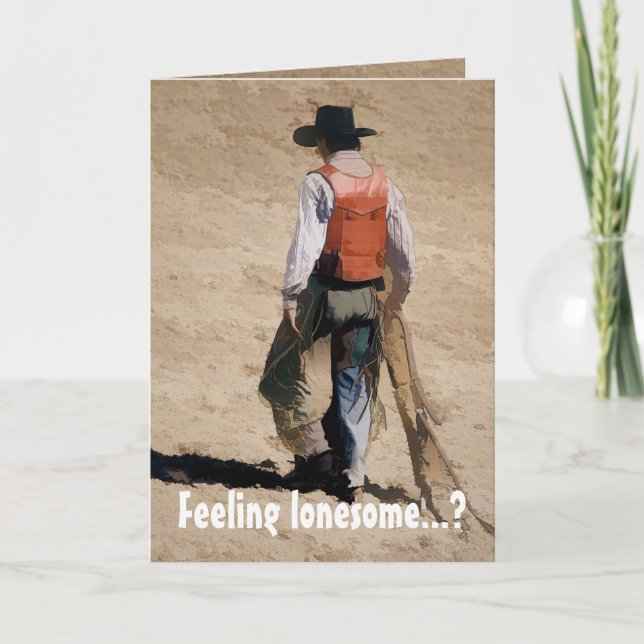 Lone Cowboy Kort (Framsida)