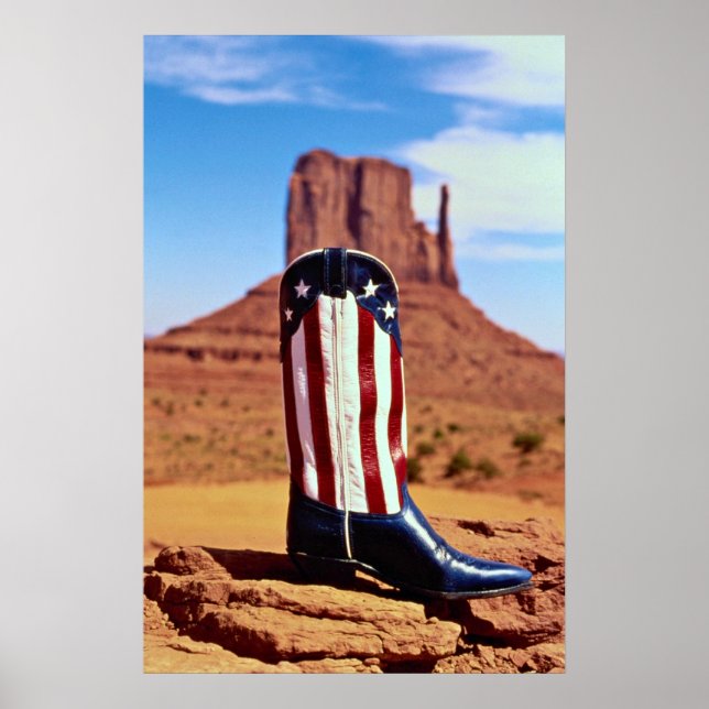 Lone cowboyboot, Monument Valley, Arizona, USA Poster (Framsidan)