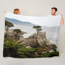 LONE CYPRESS Large Fleece Blanket