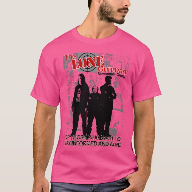 Lone Gunman Newspaper Group T Shirt (Framsida)