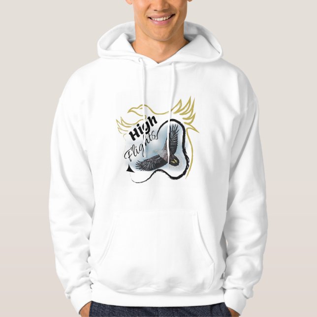 Lone hunter majesticus (blått) hoodie (Framsida)