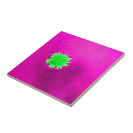 Lone Ljust grönt Flower Kakelplatta