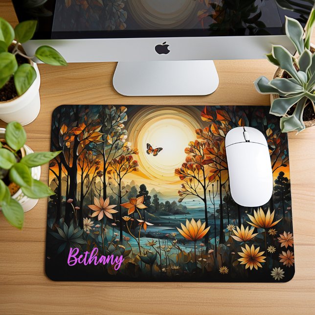Lone Monarch Butterfly Illustration Personlig Musmatta (Skapare uppladdad)