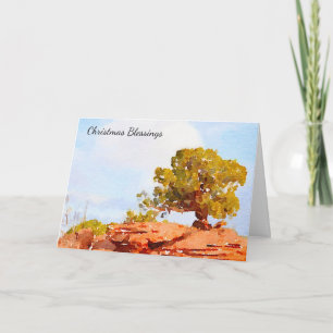 Lone Pinyon Gräs Träd jul Belssings Helgdag Kort
