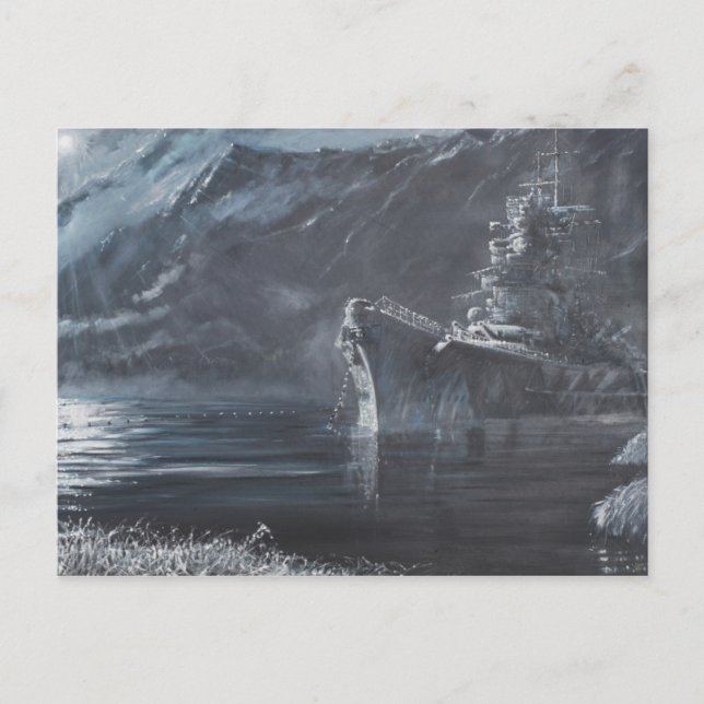 Lone Queen of the North Tirpitz Norge1944 Vykort (Framsida)