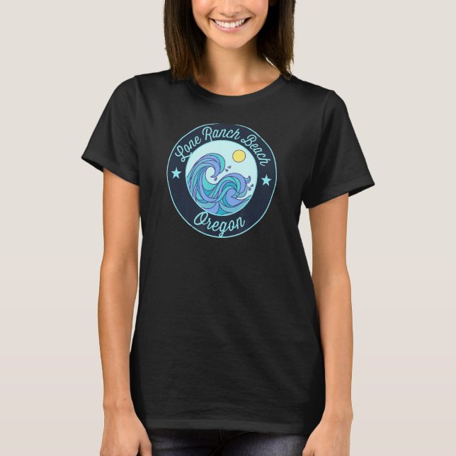Lone Ranch Beach eller Oregon Souvenir Nautical Su T Shirt (Framsida)