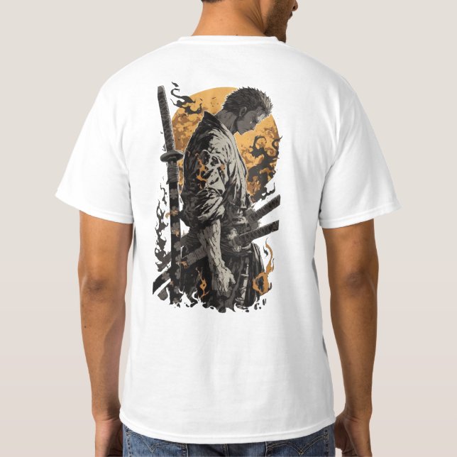 Lone Samurai Warrior T Shirt (Baksida)