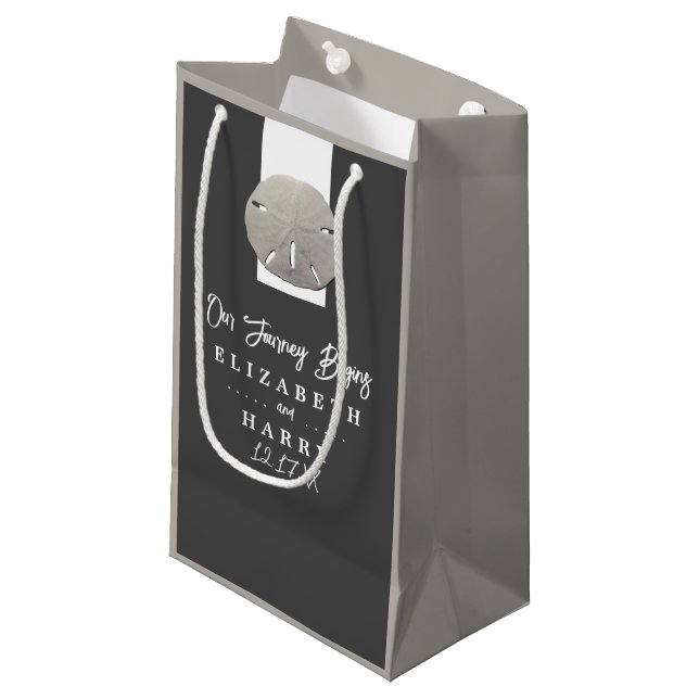 Lone Sand Dollar - Grått av kol - Beach Wedding (Framsidan Vinklad)