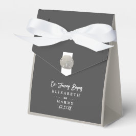 Lone Sand Dollar - Grått av kol - Beach Wedding Presentaskar