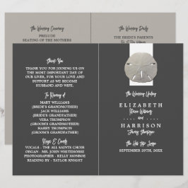 Lone Sand Dollar, Grått, kol, Bröllopsprogram