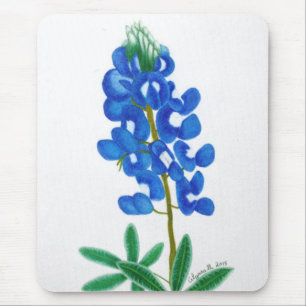 Lone Star Bluebonnet Mousepad Musmatta