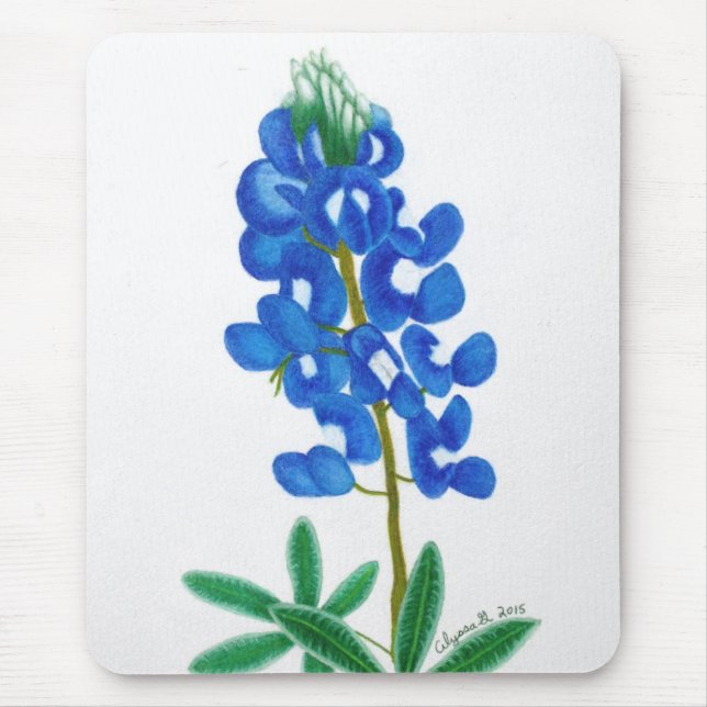 Lone Star Bluebonnet Mousepad Musmatta (Framsidan)
