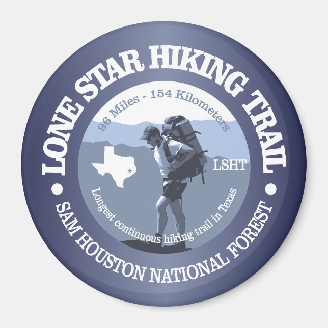 Lone Star Hiking Trail (BG) Magnet (Framsidan)