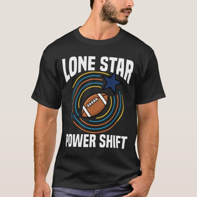 LONE STAR POWER SHIFT - DALLAS FOTBOLL T SHIRT (Framsida)